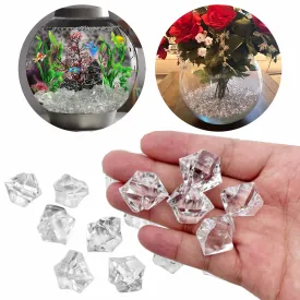 12 Bags Clear Aquarium Rocks Crystal Gem Plastic Decor Fish Tank Decorations 2lb