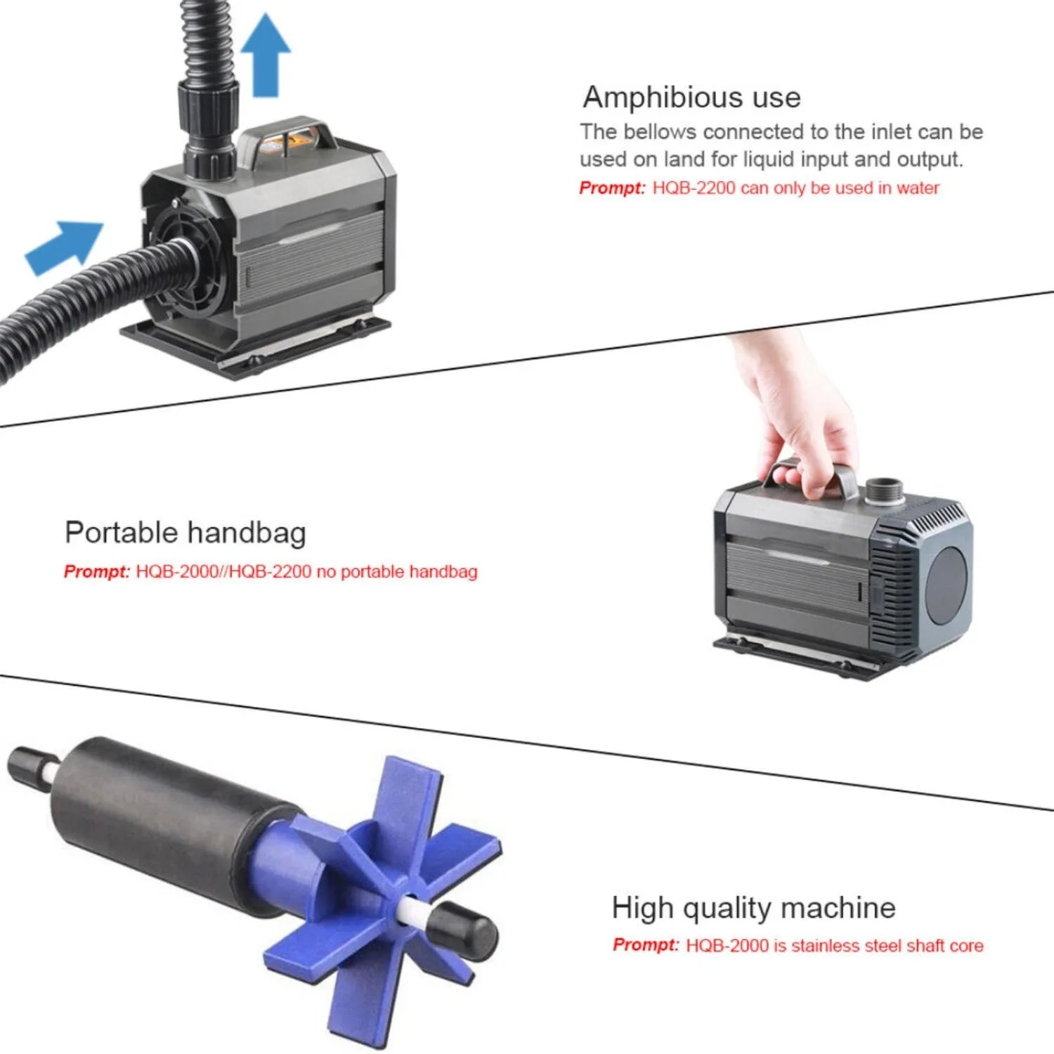 2500LPH HQB-3000 SUNSUN Submersible Water Pump | Aquarium Fountain Pond Tank | AU