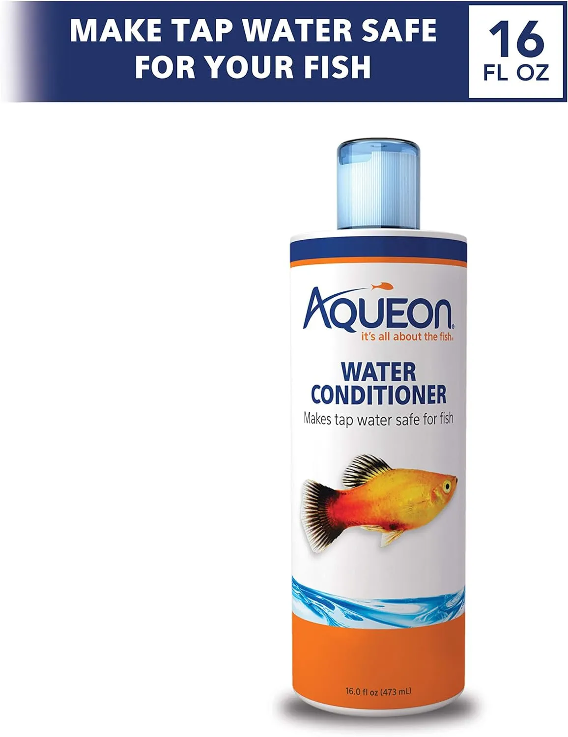 Aquarium Fish Tank Water Conditioner Bottle, 16 Ounces