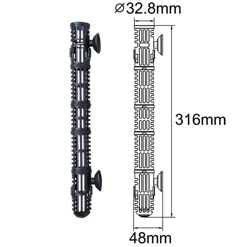 Aquarium Heater Guard Protector w. Suction Cups
