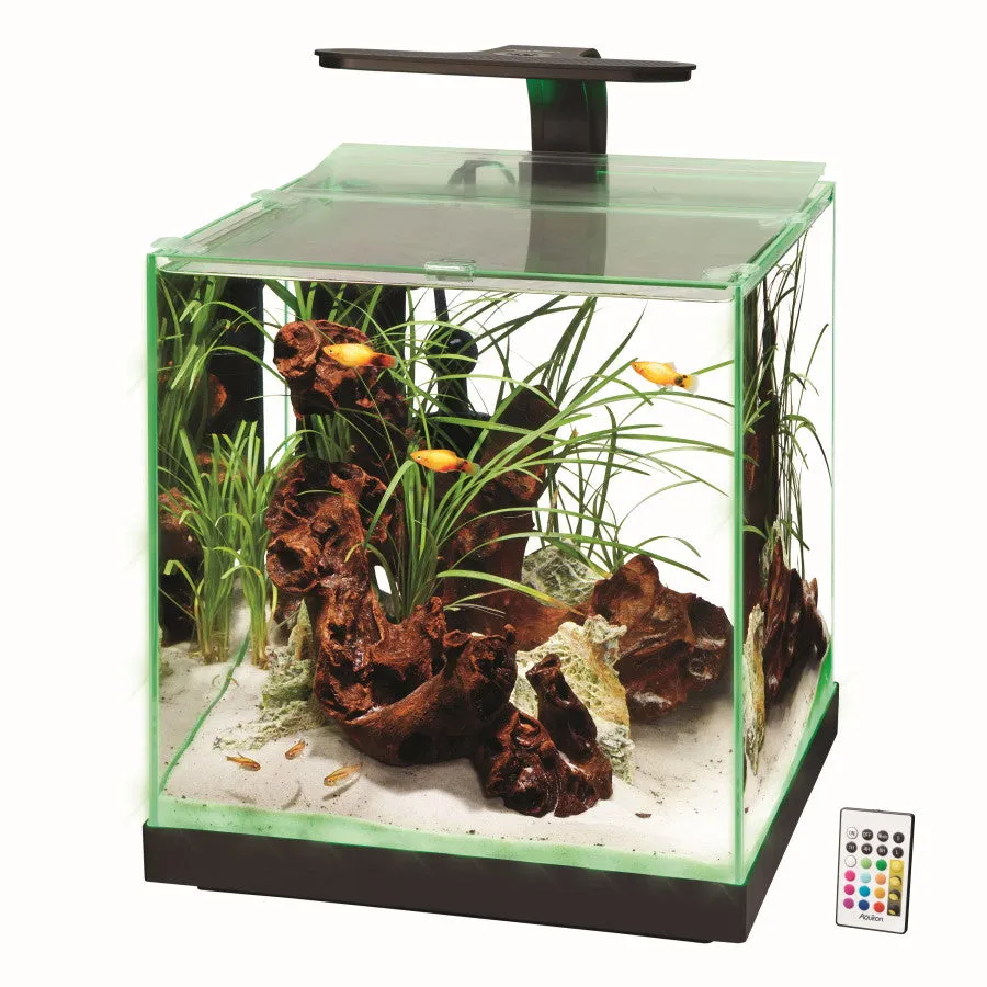 Aqueon Edgelit Rimless Cube Glass Aquariums