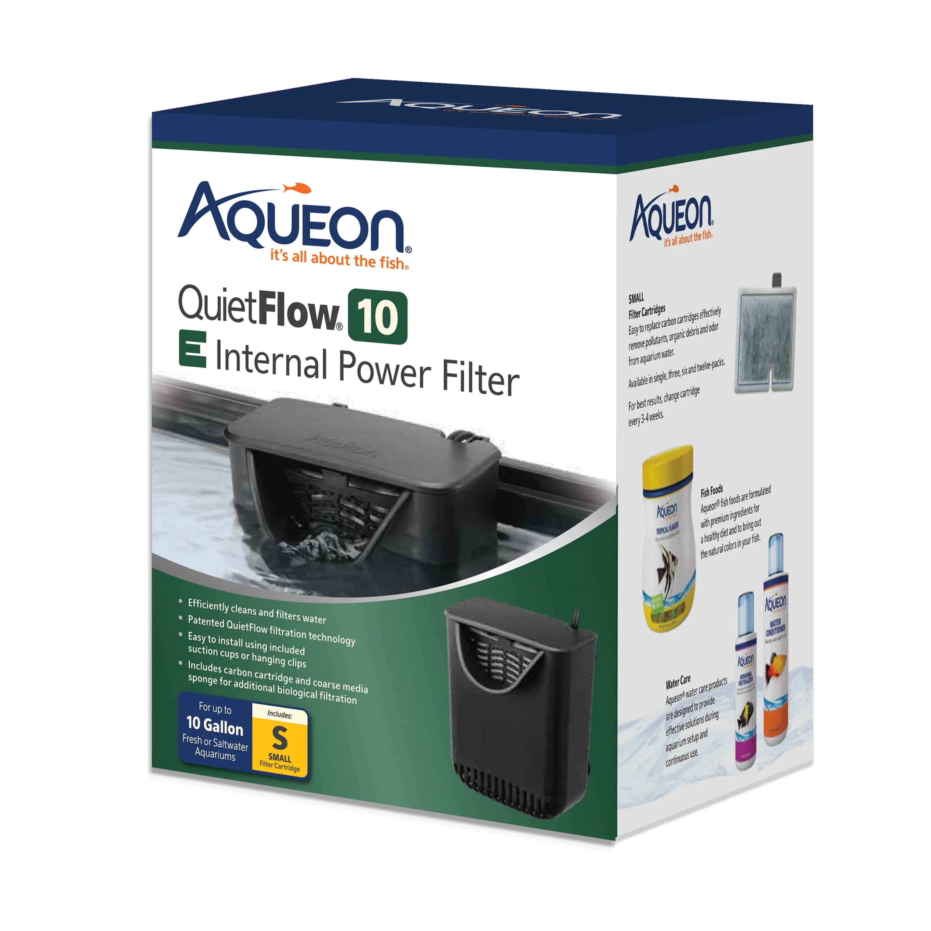 Aqueon QuietFlow E Internal Power Filter - Small - 10 gal