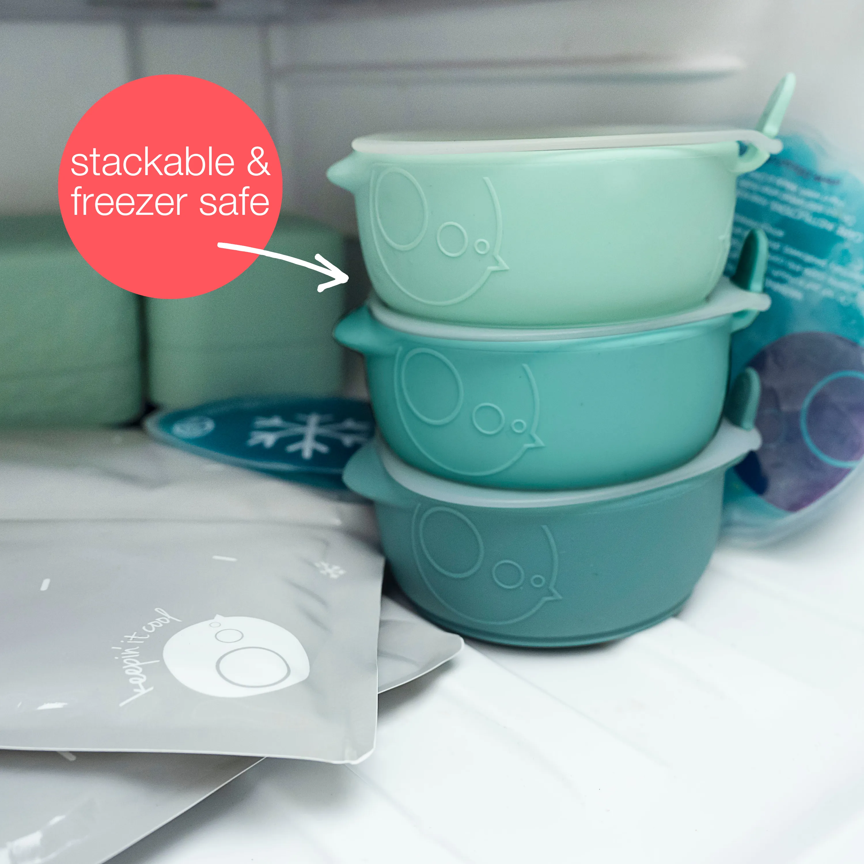 b.box fill   freeze food storage containers - 3 pack