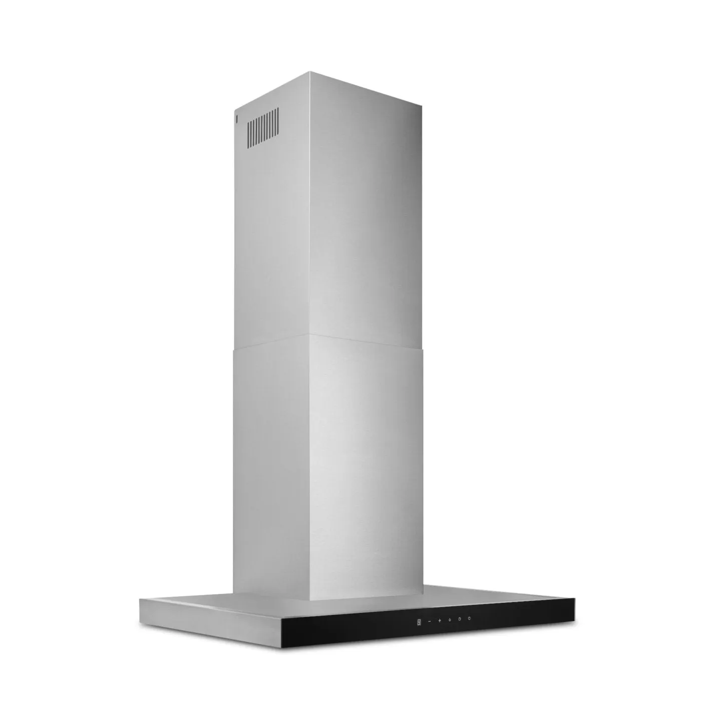 Broan Designer 30" Chimney Range Hood with Black Glass Panel - BWT1304SSB