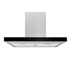 Broan Designer 30" Chimney Range Hood with Black Glass Panel - BWT1304SSB