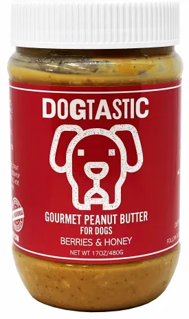 Dogtastic Gourmet Peanut Butter for Dogs - Berries & Honey Flavor