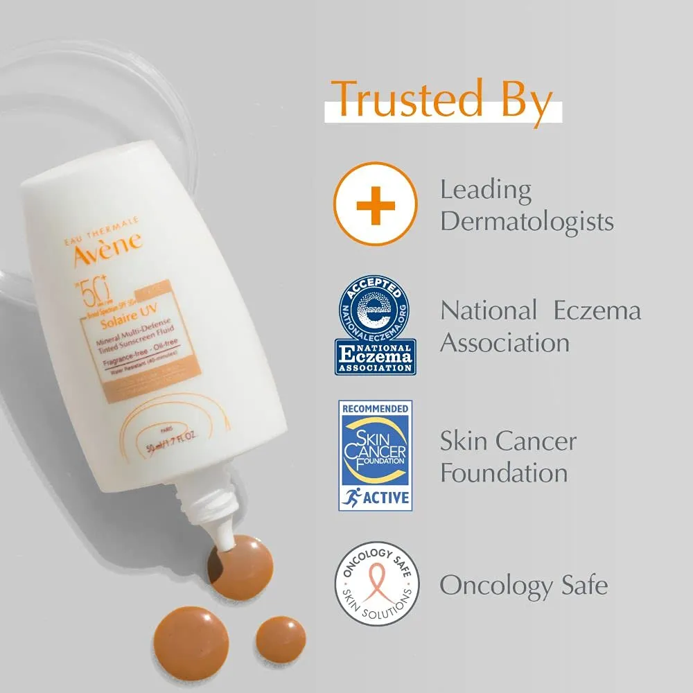Eau Thermale Avene Solarie UV Mineral Multi-Defense Tinted Sunscreen Fluid
