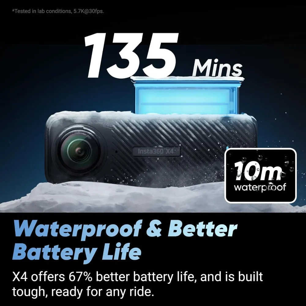 Insta360 X4 Motorcycle Bundle 8K 360-Degree Action Camera Waterproof