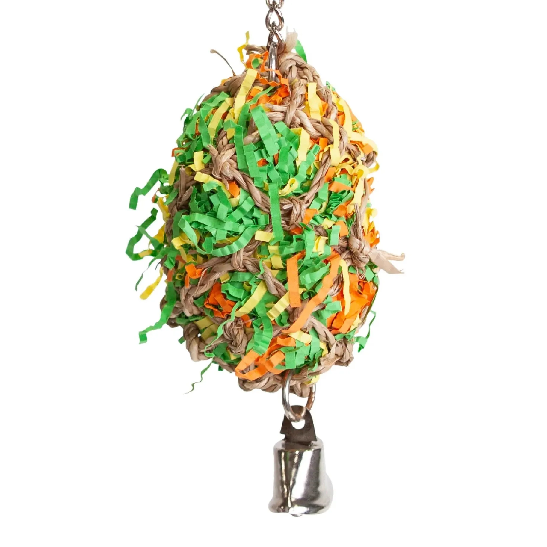 Kazoo Bird Toy Crinkle Ball with Bell Small