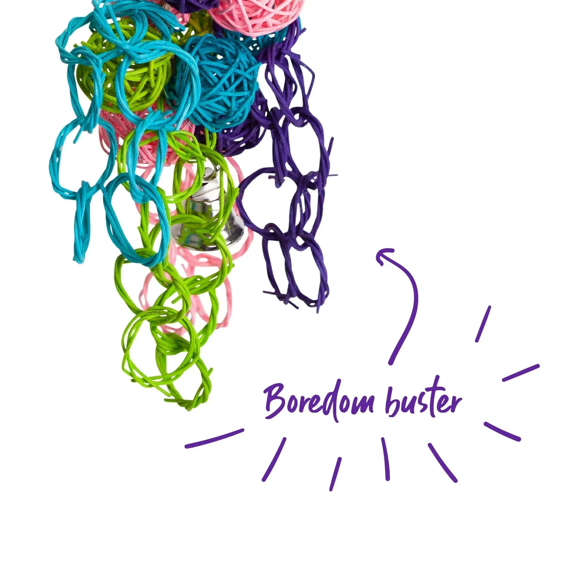Kazoo Bird Toy Wicker Ball Bouquet Large^^^