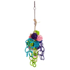 Kazoo Bird Toy Wicker Ball Bouquet Large^^^
