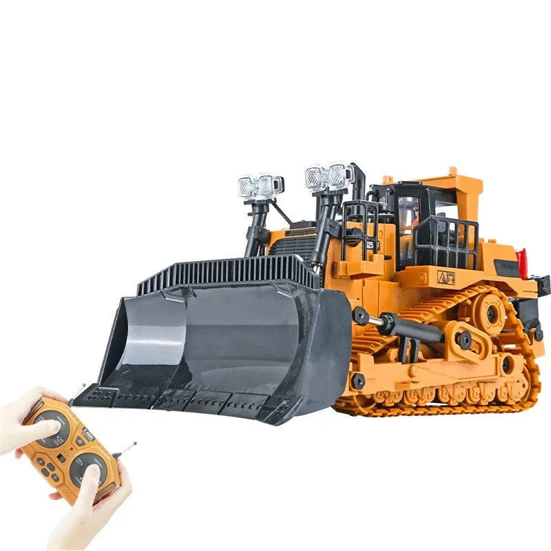 Kids Remote Control Engineering Vehicle Crawler 2.4G RC Excavator Bulldozer Dumper Truck Toys