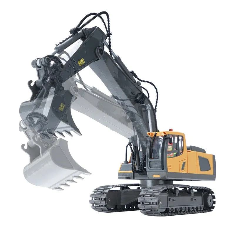Kids Remote Control Engineering Vehicle Crawler 2.4G RC Excavator Bulldozer Dumper Truck Toys