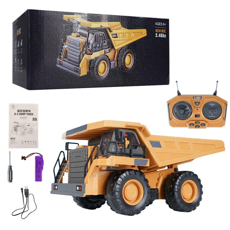 Kids Remote Control Engineering Vehicle Crawler 2.4G RC Excavator Bulldozer Dumper Truck Toys