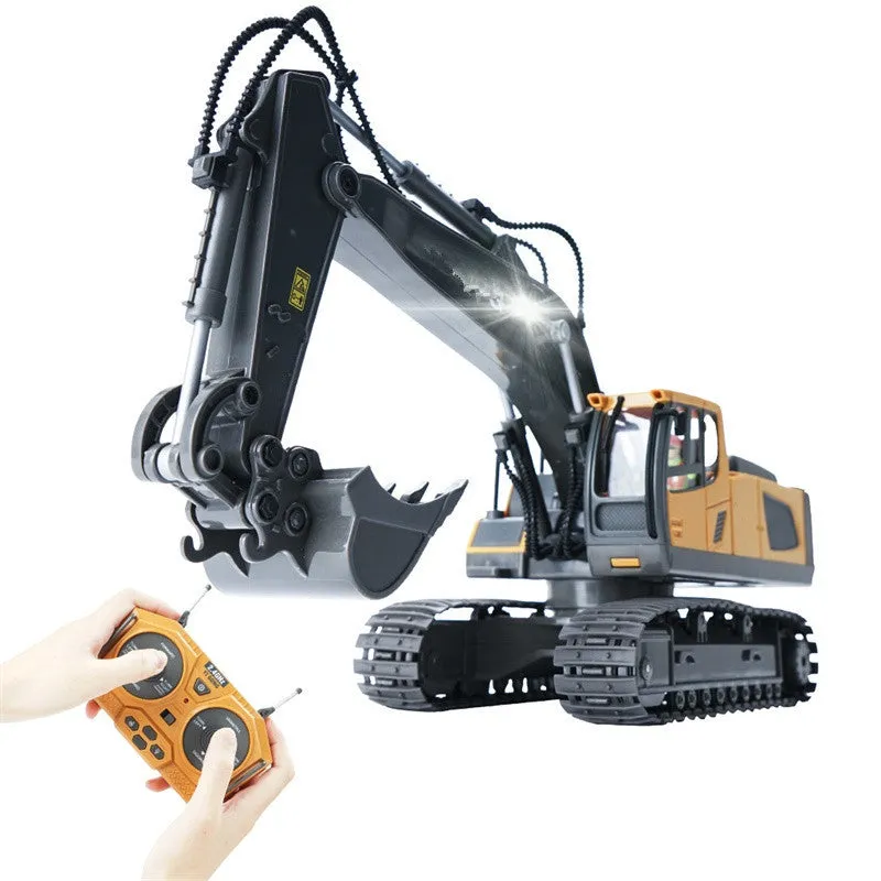 Kids Remote Control Engineering Vehicle Crawler 2.4G RC Excavator Bulldozer Dumper Truck Toys