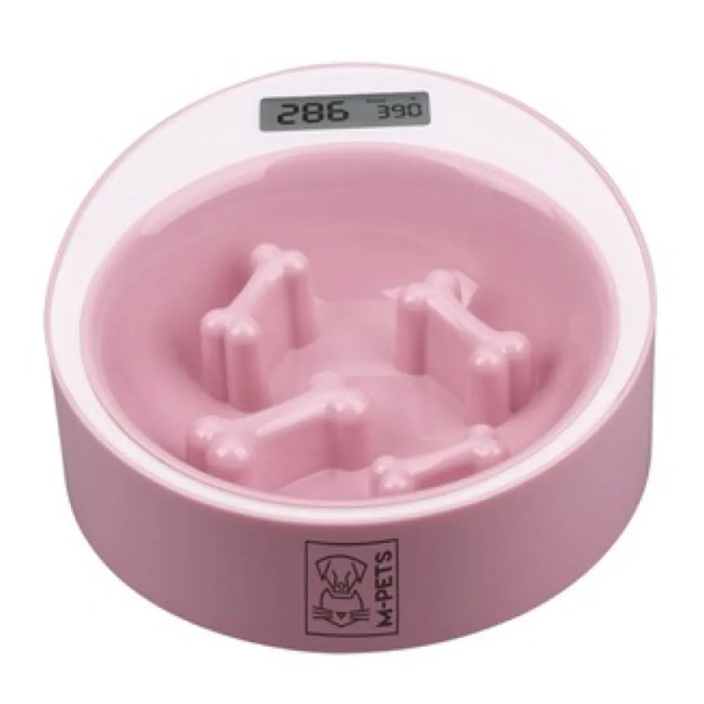 M-Pets Yumi Slow Feed Smart Dog Bowl (Pink)