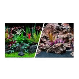 Marina Precut Background Jungle Flora/Red Lace 18"x36"