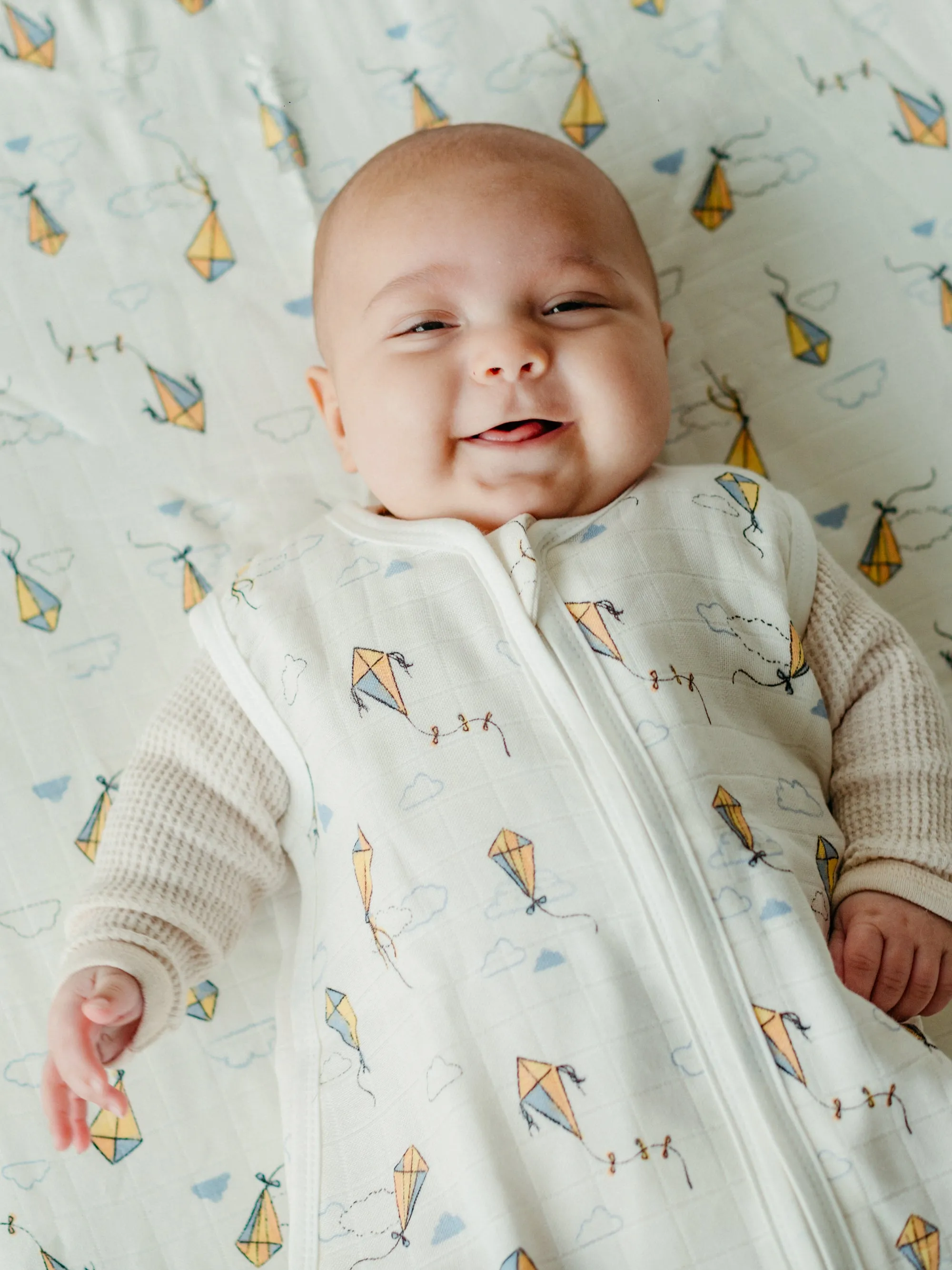 Muslin Playpen/Playard Sheet - Kites
