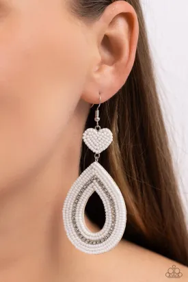 Paparazzi Earring ~ Now SEED Here - White