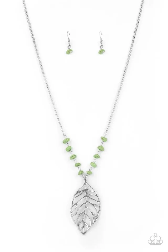 Paparazzi Necklace ~ Roaming The Riverwalk - Green