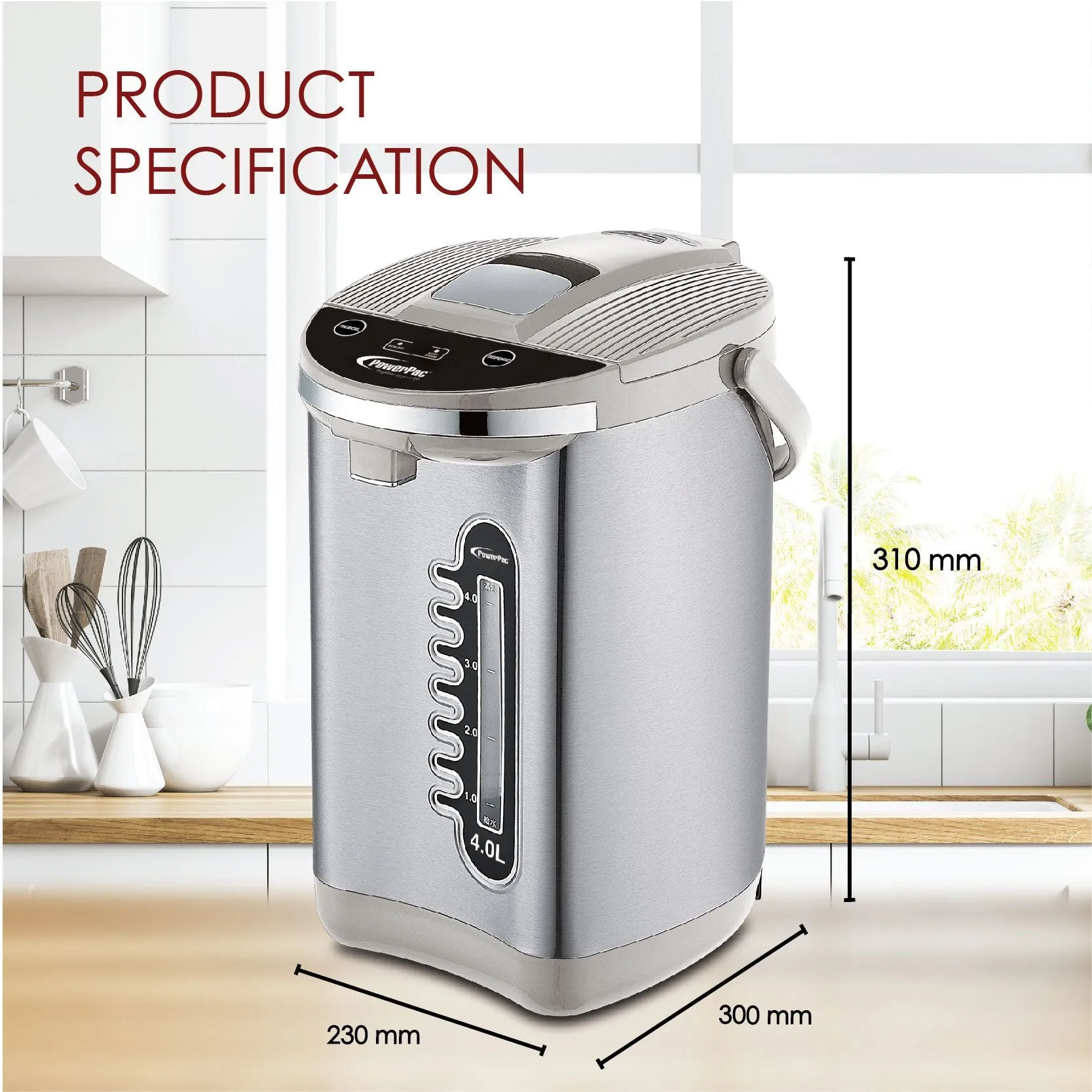 PowerPac 4L Electric Airpot with 2-way Dispenser and Reboil (PPA70/4)