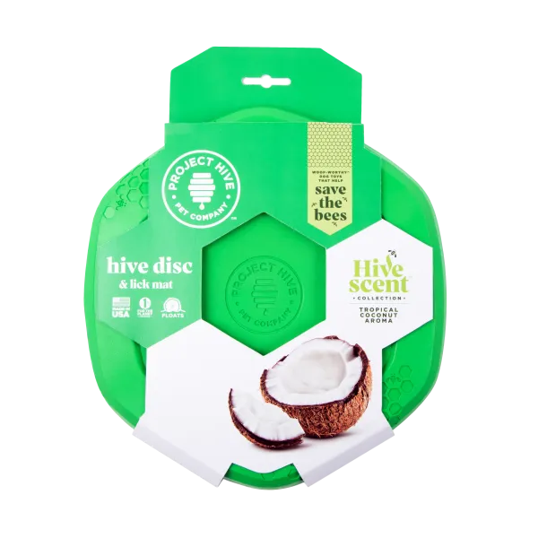 Project Hive Disc & Lick Mat - Tropical Coconut Scent