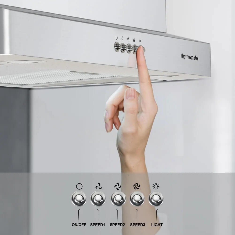 Thermomate 30'' Under Cabinet Range Hood - Silvery