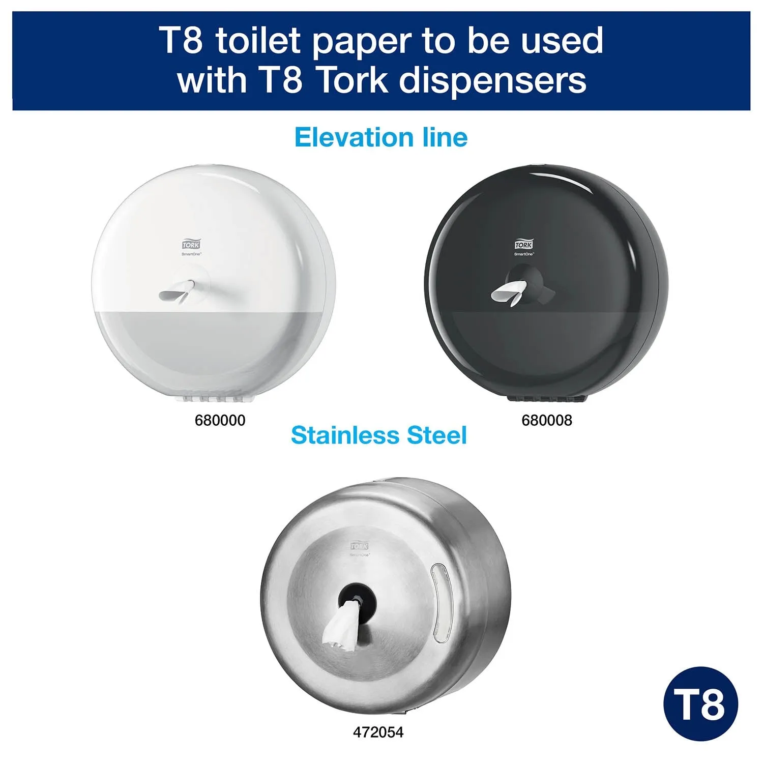 Tork SmartOne Toilet Roll Advanced 2Ply - 472242 -  Case of 6 x 1150 Sheets