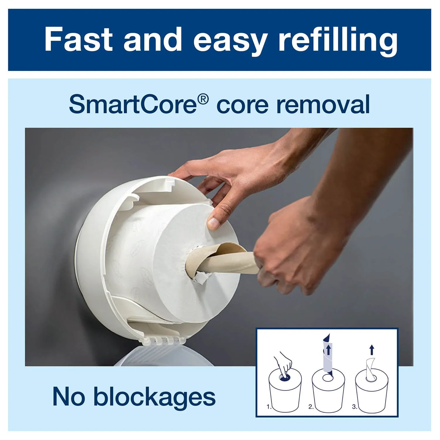 Tork SmartOne Toilet Roll Advanced 2Ply - 472242 -  Case of 6 x 1150 Sheets