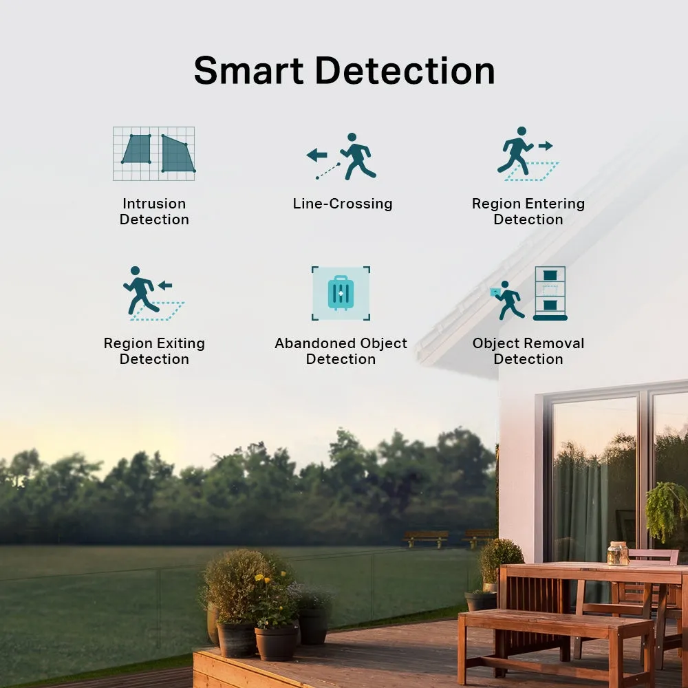 TP-Link VIGI 4MP C540V Outdoor Full-Color Dual-Lens Varifocal Pan Tilt Network Camera,Two-Way Audio, Smart Detection